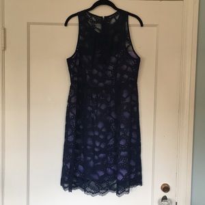 Nanette Lepore Navy and purple dress